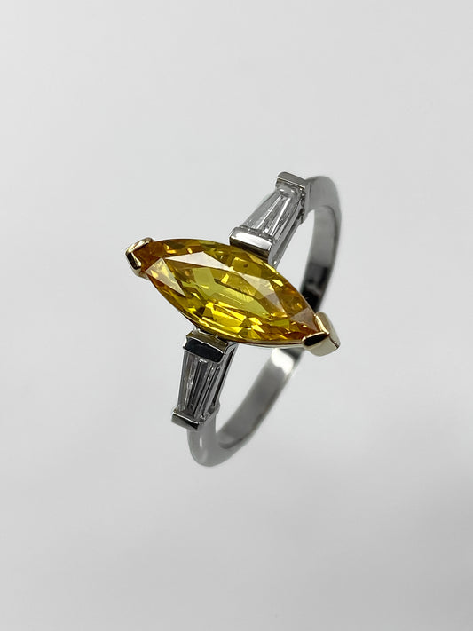 Sortija Zafiro Amarillo 2,63 Quilates