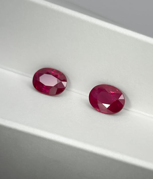 Rubí Burma (Pareja) 3,03 Quilates