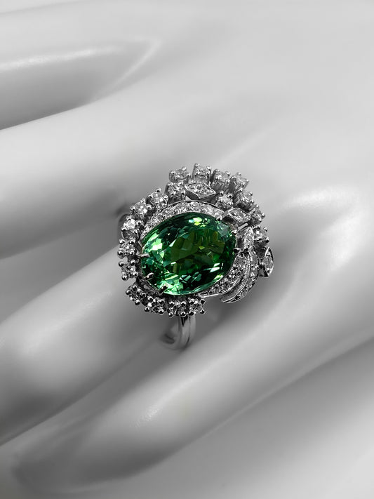 Sortija Turmalina Verde 4,84 Quilates