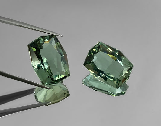 Pareja Cuarzo Prasiolita 36,59 Quilates