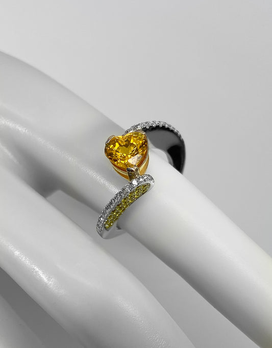 Sortija Zafiro Amarillo 2,15 Quilates