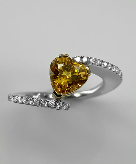 Sortija Zafiro Amarillo 2,15 Quilates